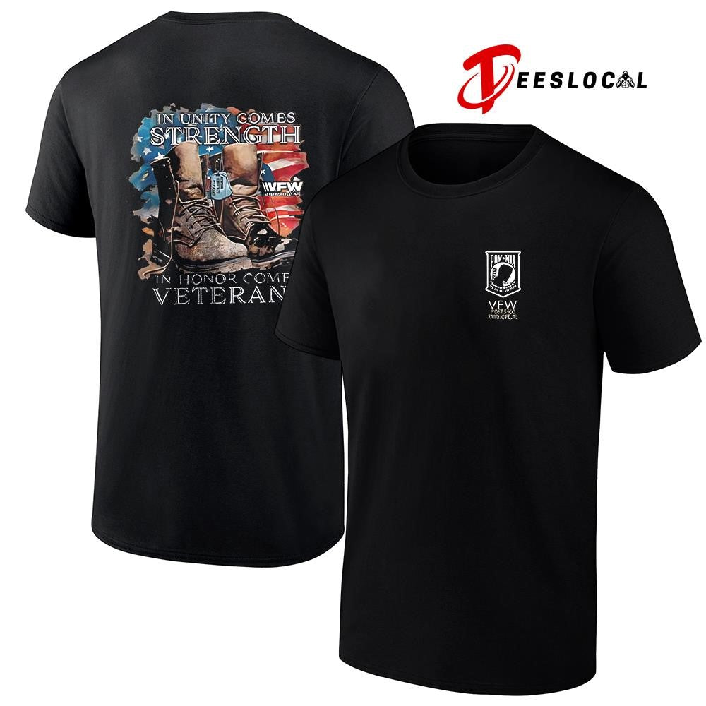 Pow Mia in unity comes strength in honor comes veterans vintage shirt