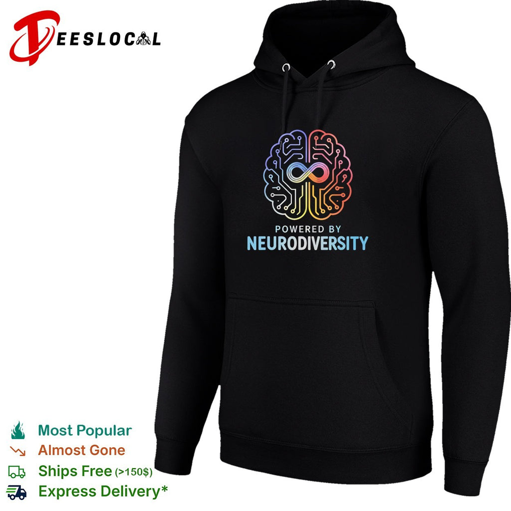 Powered by neurodiversity the brain shirt