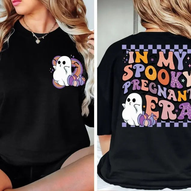 Pregnancy Halloween Shirt, New Mom Gift, Pregnancy Announcement Shirt, Spooky Pregnancy Era, Halloween Maternity...