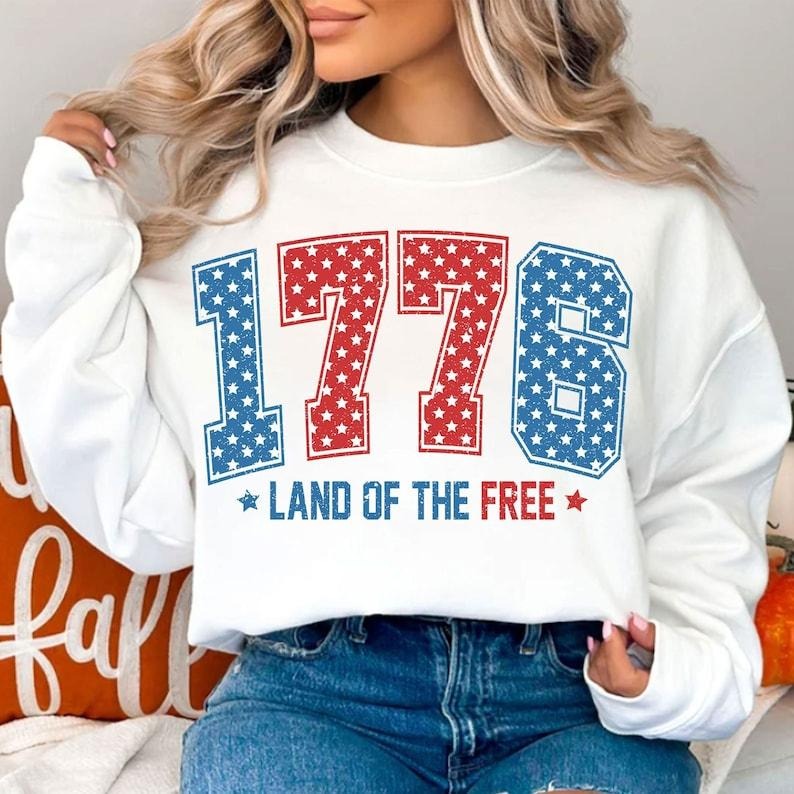 Premium  1776 Land of The Free ,4th of July,Independence Day 4th Of July Shirt Hoodie, Sweatshirt | TeeBloomCo.com