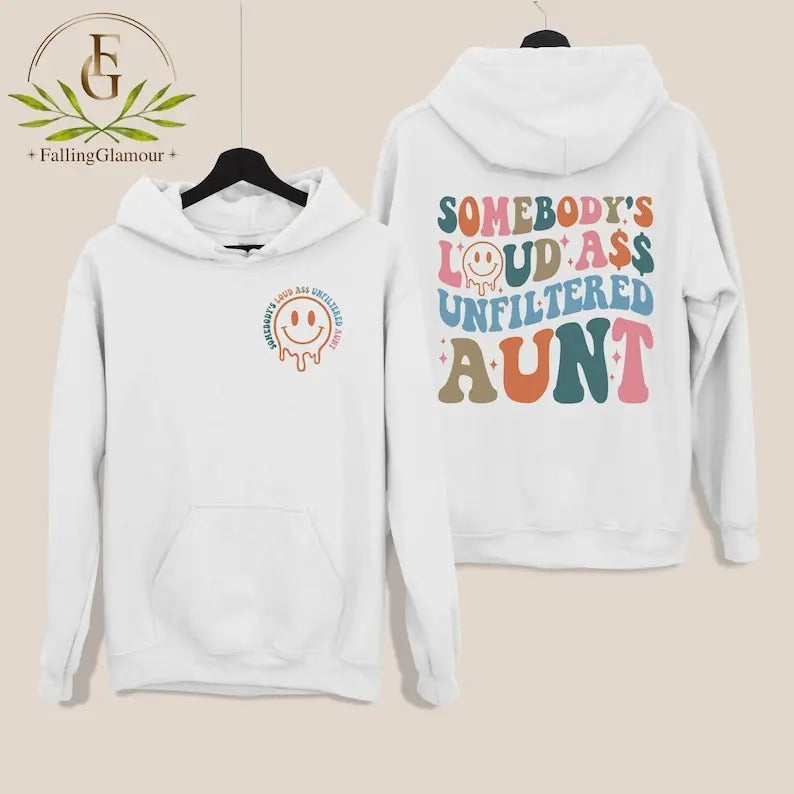 Premium  Funny Somebody's Unfiltered Loud Ass Unfiltered Aunt Shirt, Funny Aunt Shirt, Aunt Gift, Aunt Birthday Gift,...