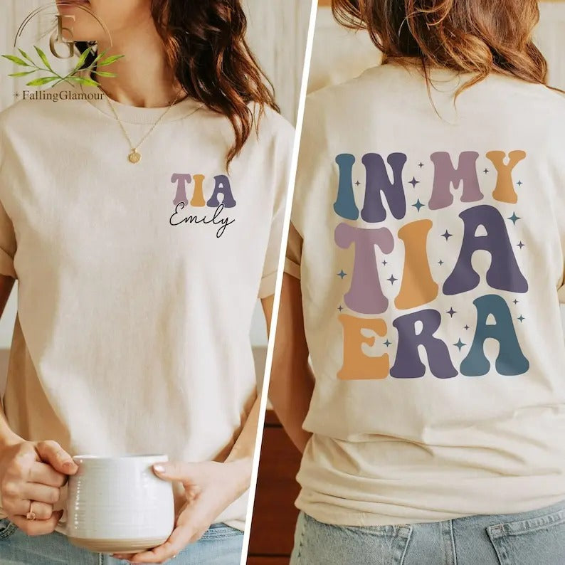 Premium  In My Tia Era Shirt, Auntie Sweatshirt, Aunt Tee, Tia Sweatshirt, New Tia Gift, Tia To Be Shirt, Baby...