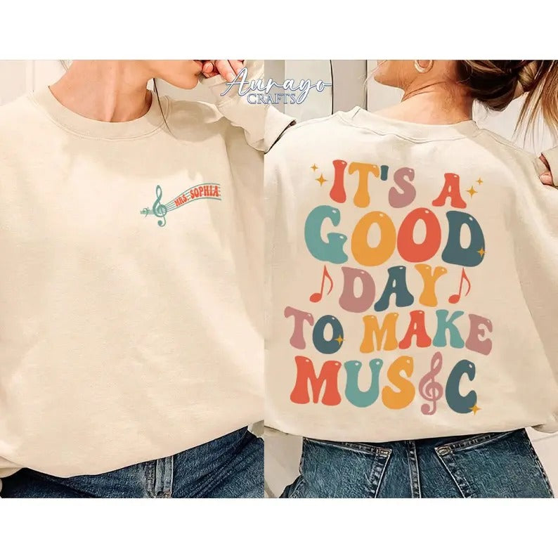 Premium  It's A Good Day To Make Music Shirt, Custom Music Teacher Shirt, Music Teacher Gift, Teacher Gifts, Appreciation...