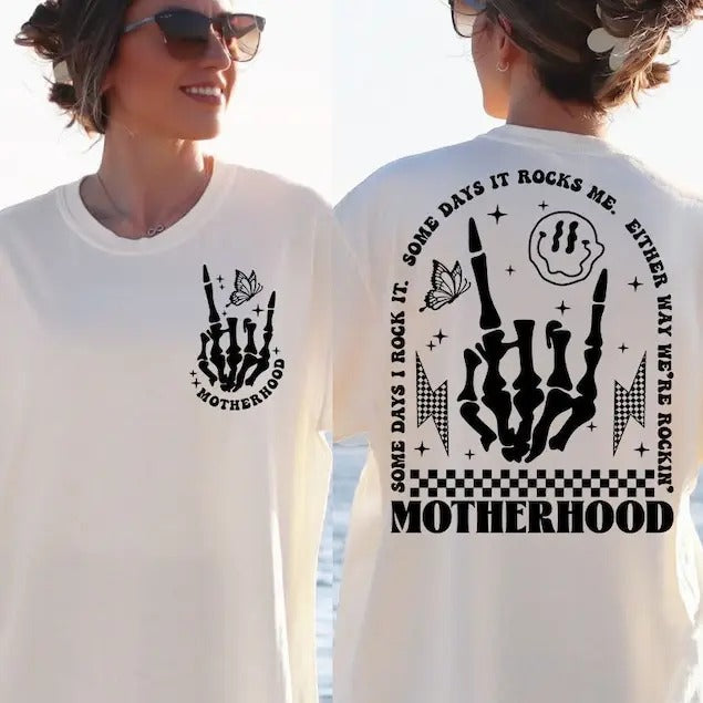 Premium  Motherhood some day I rock it, retro motherhood sweatshirt T-Shirts, Hoodie | TeeBloomCo.com