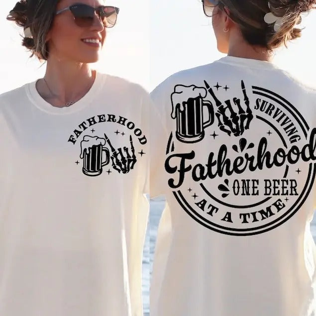 Premium  Surviving fatherhood one beer at a time , Father's Day , Funny Dad , Birthday Dad , Dad , Vintage birthday...