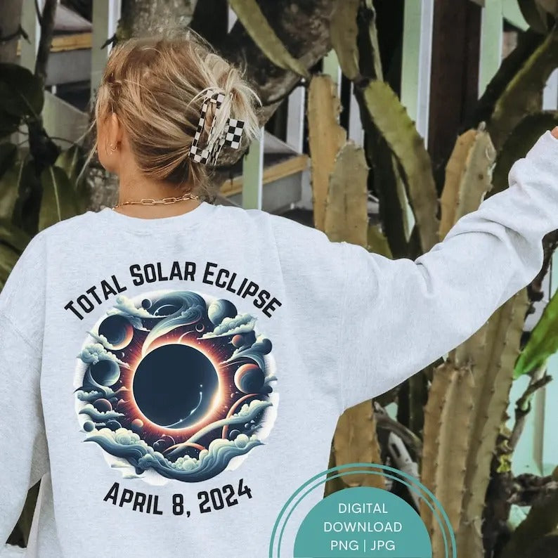 Premium  Total Solar Eclipse April 8th 2024, Total Eclipse shirt Hoodie, Sweatshirt | TeeBloomCo.com