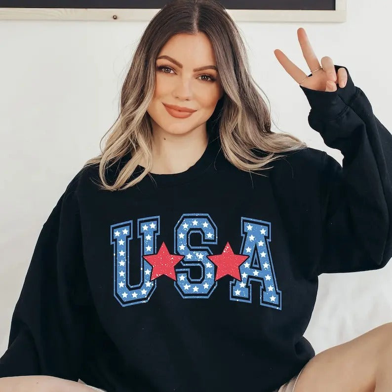 Premium  USA  , Retro America , 4th Of July , 4th Of July , America , Patriotic sweatshirt T-Shirts, Hoodie | TeeBloomCo.com