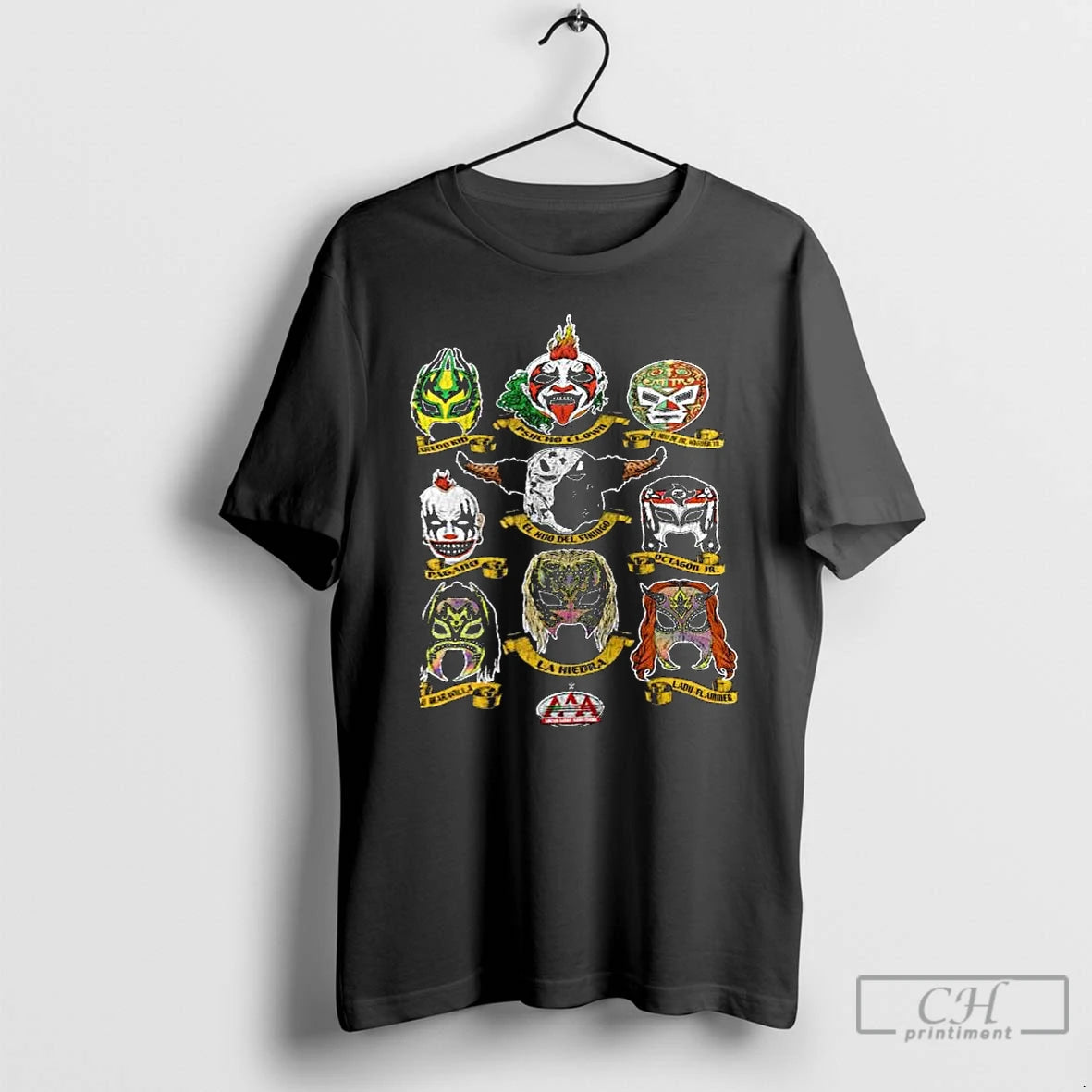 Premium Aaa Luchadores Masks T-Shirts, Hoodie, Sweatshirt | TeeBloomCo.com