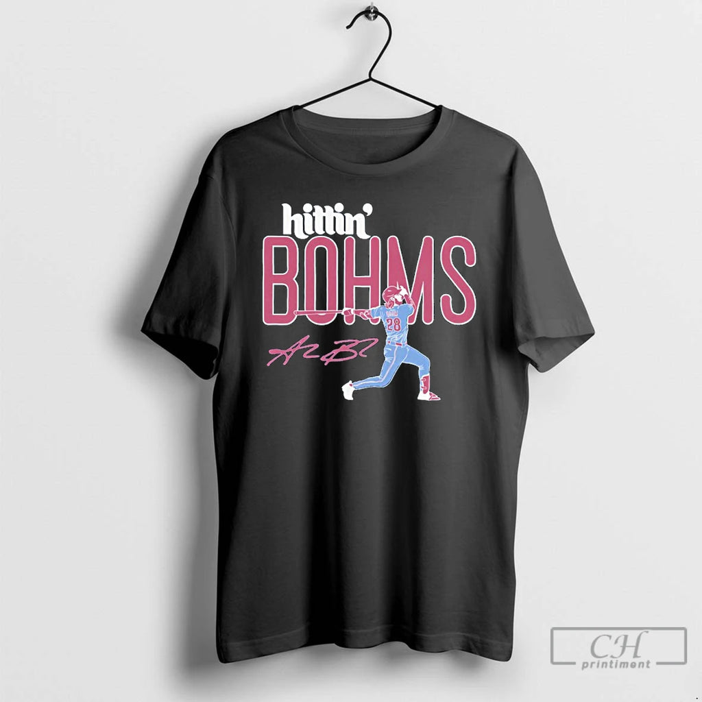 Premium Alec Bohm Hittin Bohms Philadelphia Phillies Baseball Signature T Shirts