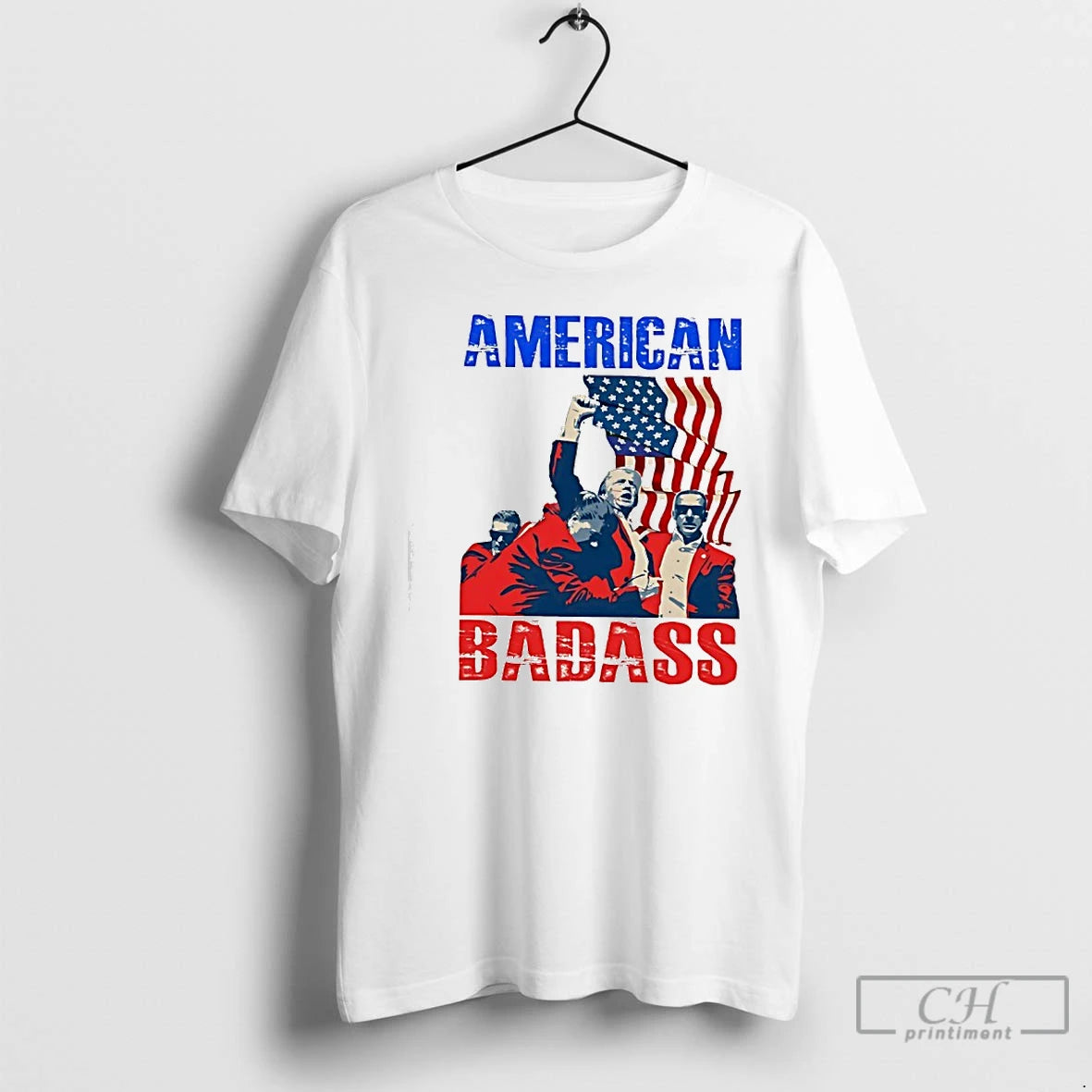 Premium American Badass U S President Donald Trump T-Shirts, Hoodie, Sweatshirt | TeeBloomCo.com
