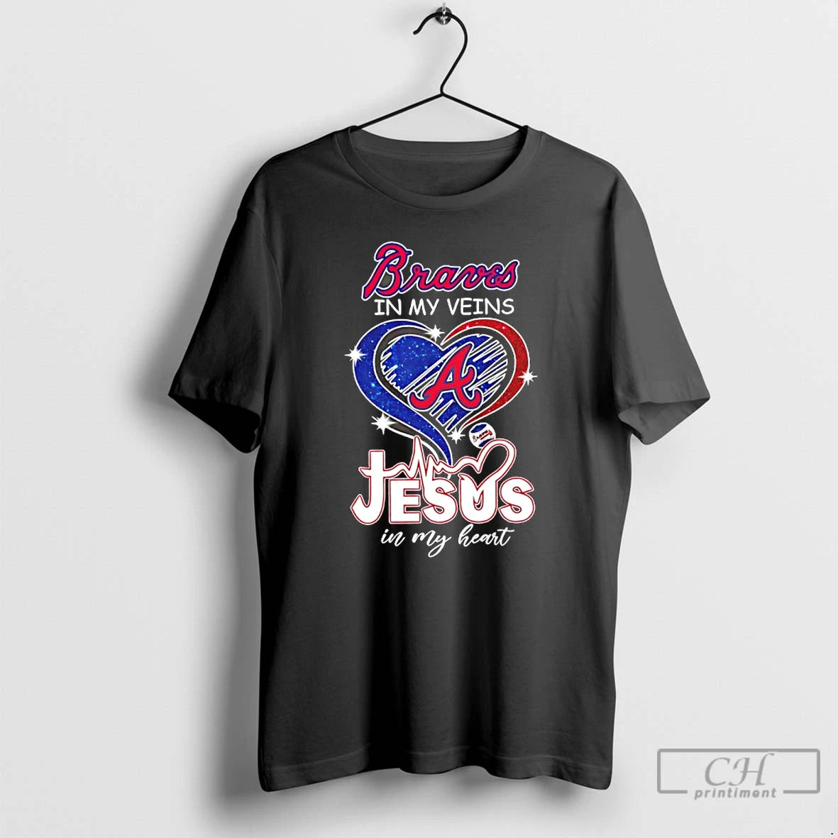 Premium Atlanta Braves In My Veins Jesus In My Heart T-Shirts, Hoodie, Sweatshirt | TeeBloomCo.com