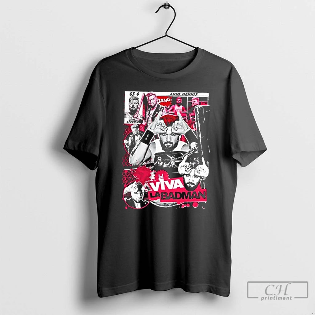 Premium Bad Man Erik Dennis Badman Collage T Shirts