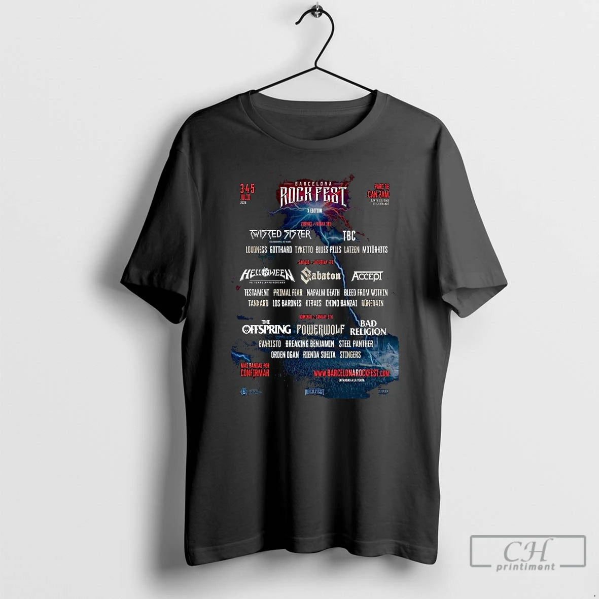 Premium Barcelona Rock Fest Full Lineup At Parc De Can Zam In Santa Coloma De T-Shirts, Hoodie, Sweatshirt | TeeBloomCo.com