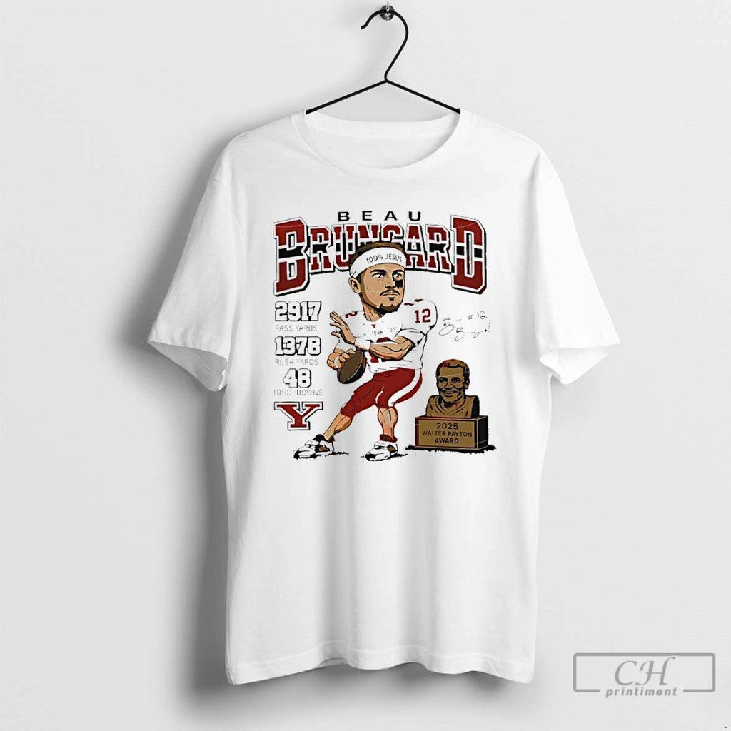 Premium Beau Brungard 2025 Walter Payton Award Winner Youngstown State Penguins Trophy T Shirts Sweater Hoodie, Sweatshirt