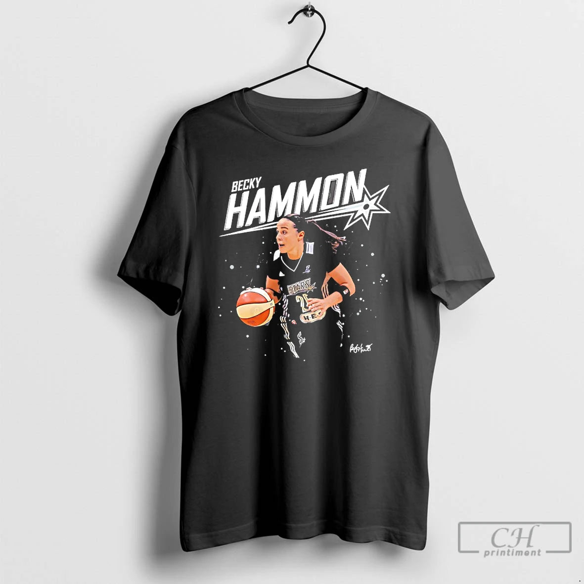 Premium Becky Hammon San Antonio Stars Signature Graphic T-Shirts, Hoodie, Sweatshirt | TeeBloomCo.com