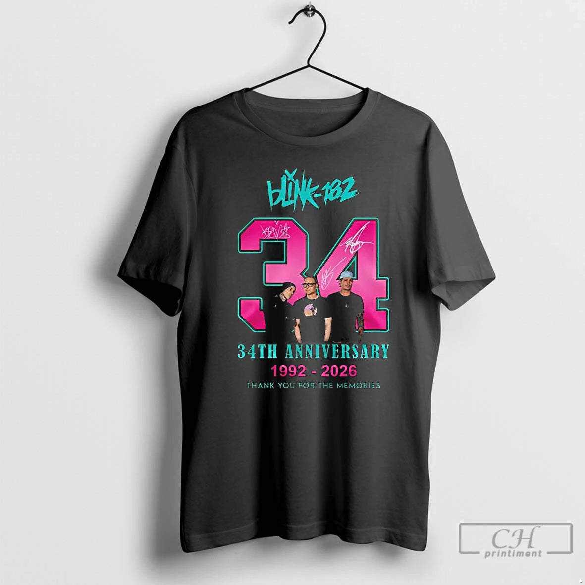 Premium Blink 182 34th Anniversary 1992 %ce%b3co 2026 Thank You For The Memories T Shirts Hoodie, Sweatshirt | TeeBloomCo.com