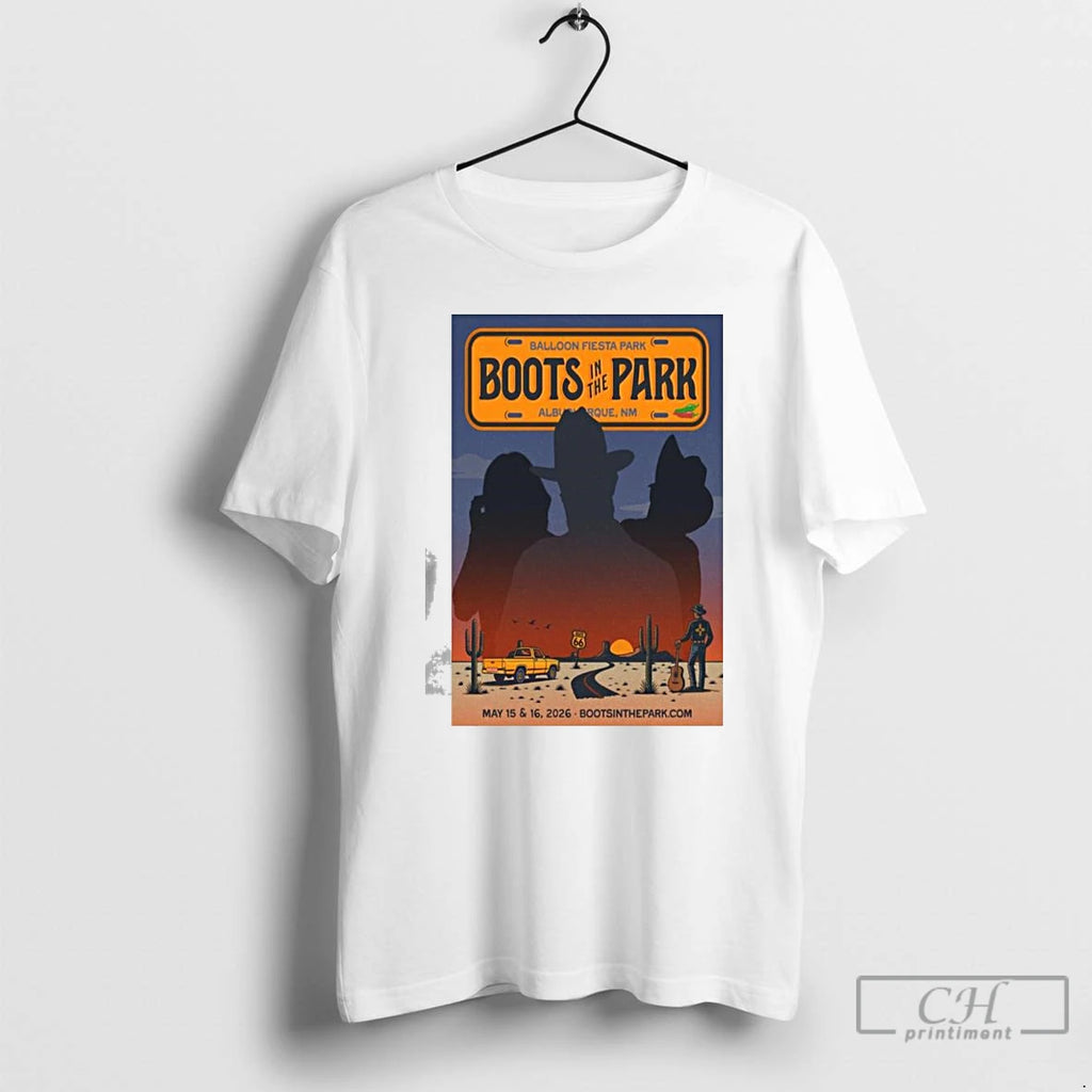 Premium Boots In The Park Albuquerque Nm May 15 16 2026 Concert T Shirts Sweater Hoodie, Sweatshirt | TeeBloomCo.com