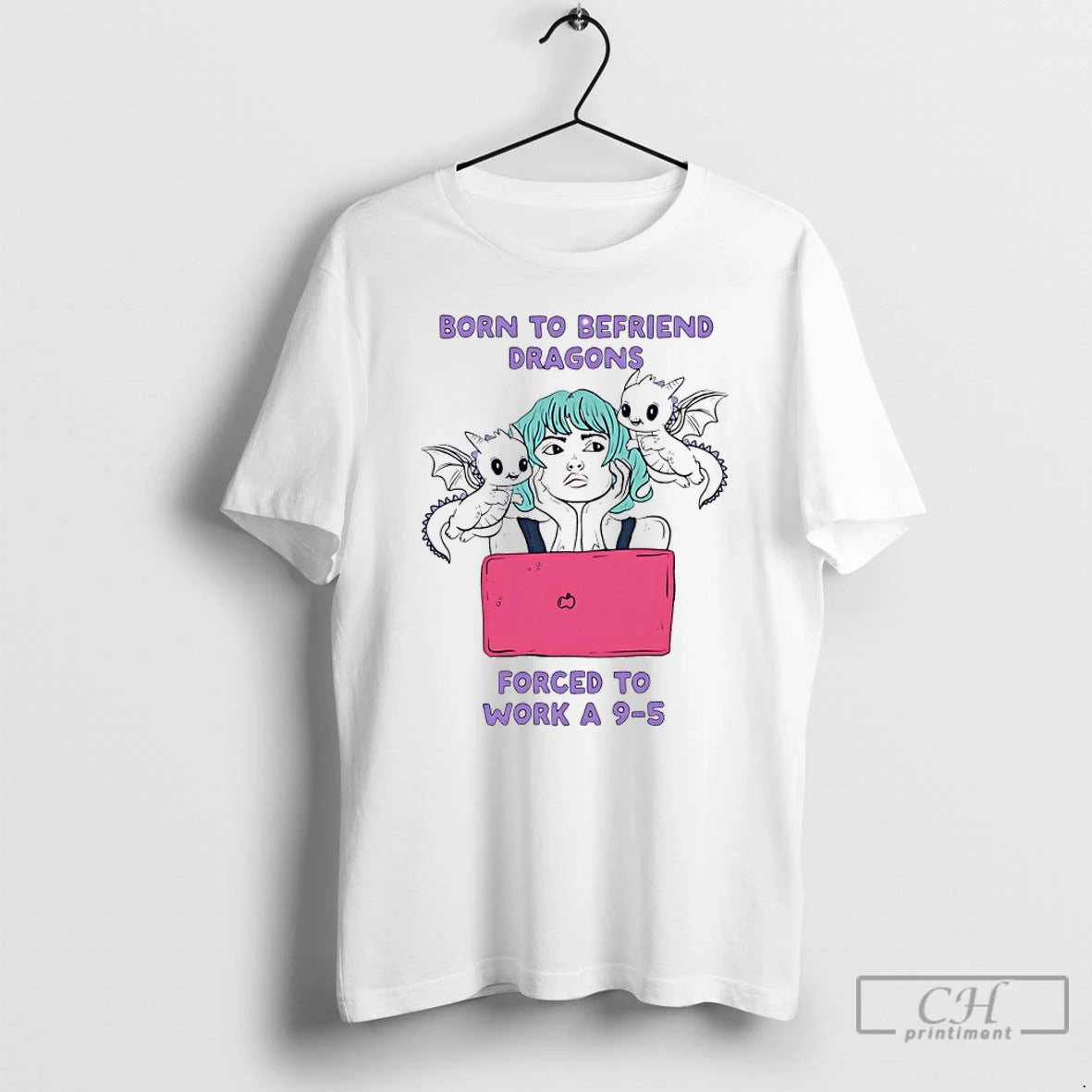 Premium Born To Befriend Dragons Forced To Work A 9 5 Meme T Shirts Sweater Hoodie, Sweatshirt | TeeBloomCo.com