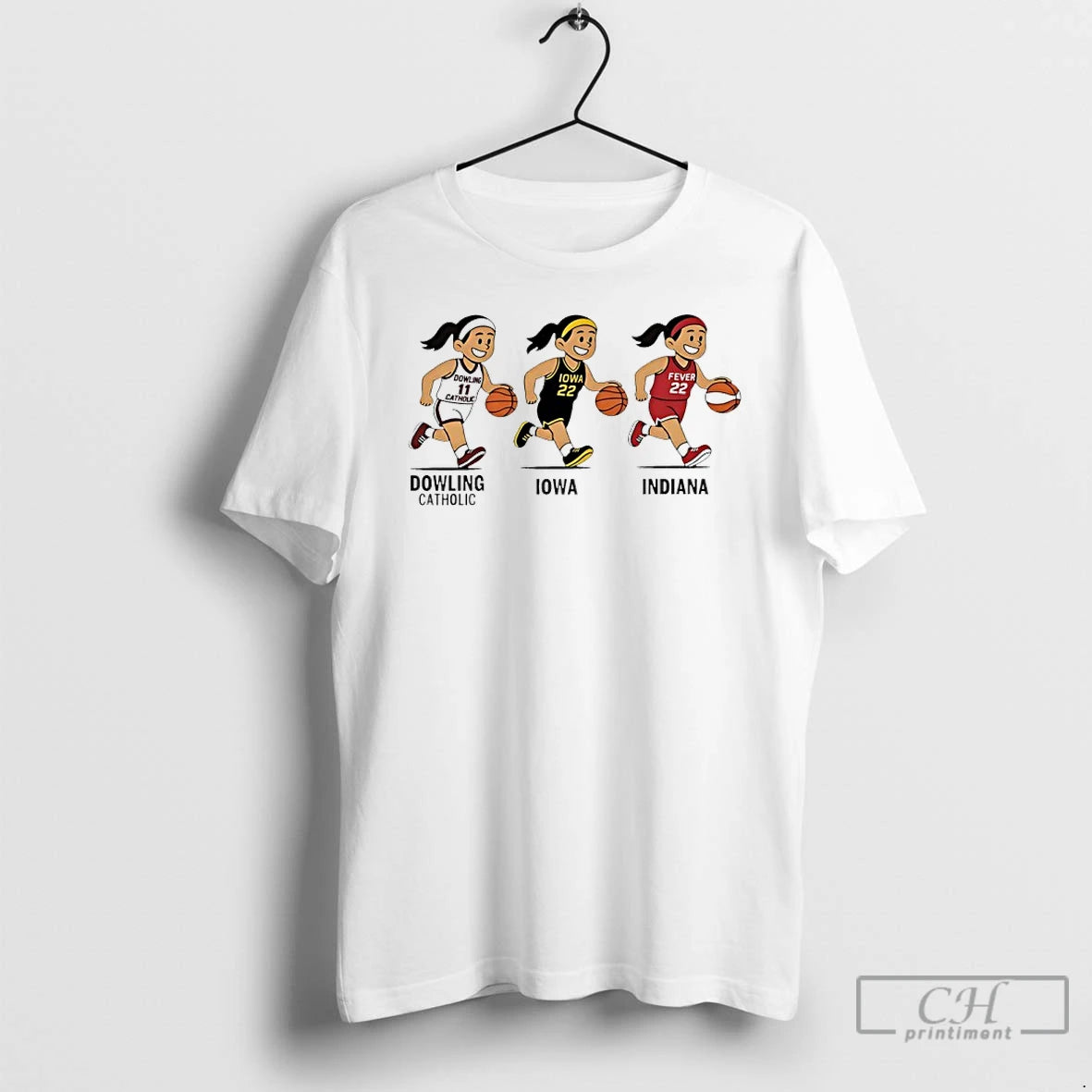 Premium Caitlin Clark Evolution Dowling Catholic Iowa Indiana Cartoon T-Shirts, Hoodie, Sweatshirt | TeeBloomCo.com