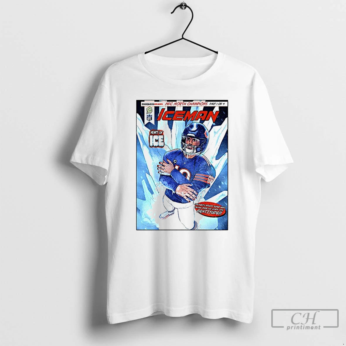 Premium Caleb Williams Nfc North Champions Iceman Heart Of Ice T-Shirts, Hoodie, Sweatshirt | TeeBloomCo.com
