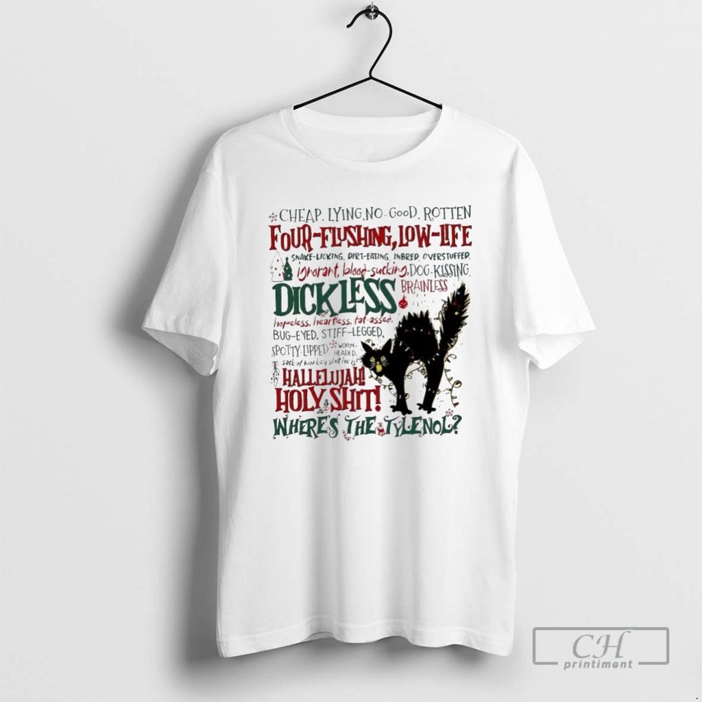 Premium Cat Hallelujah Holy Shit Wheres The Tylenol Shirt Sweater Hoodie, Sweatshirt | TeeBloomCo.com