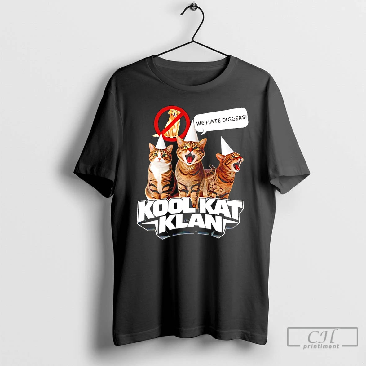 Premium Cat Kool Kat Klan We Hate Diggers Funny T-Shirts, Hoodie, Sweatshirt | TeeBloomCo.com