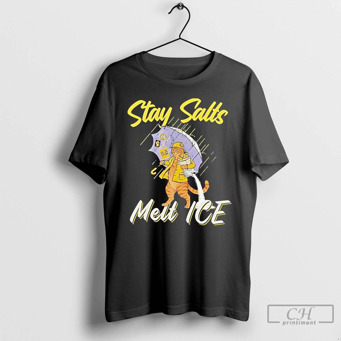 Premium Cat Stay Salty Melt Ice Anti Ice Abolish Vintage T-Shirts, Hoodie, Sweatshirt | TeeBloomCo.com
