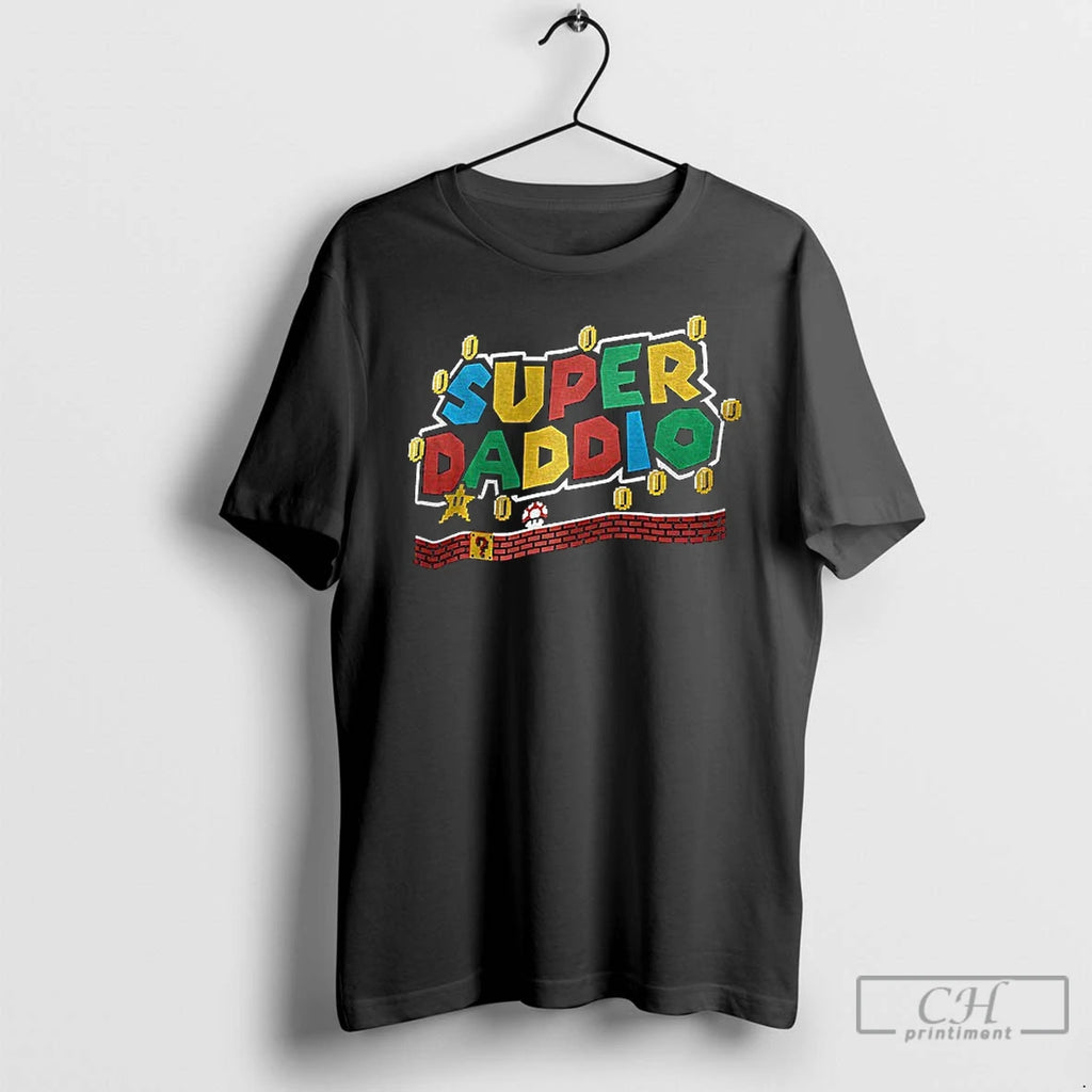 Premium Christmas Gift For Dad Super Daddio Gamer T-Shirts, Hoodie, Sweatshirt | TeeBloomCo.com