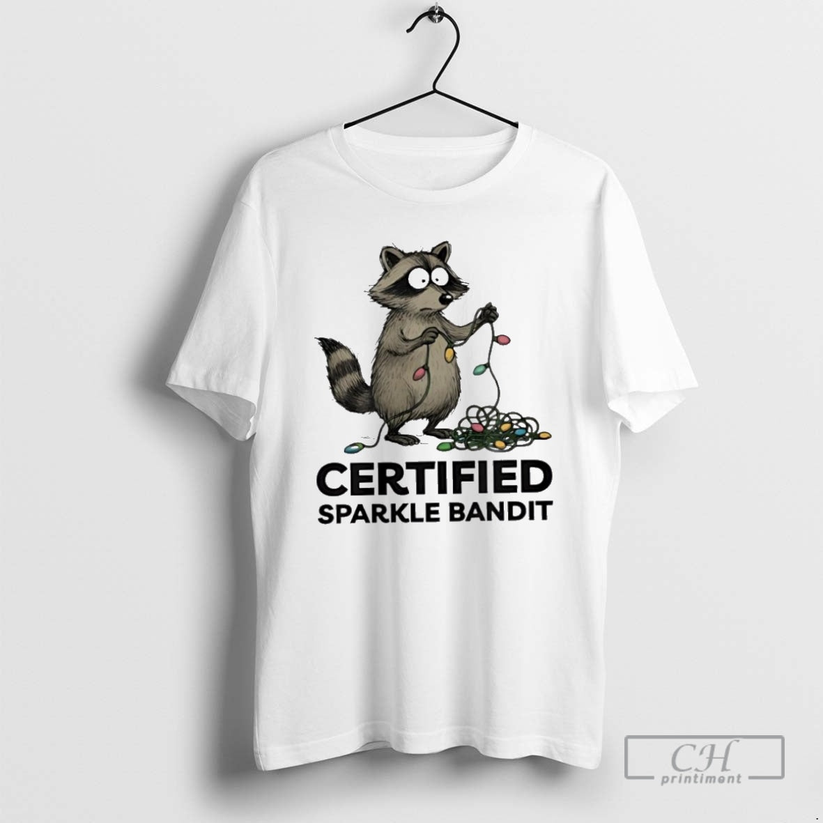 Premium Christmas Raccoon Holiday Certified Sparkle Bandit Shirt Sweater Hoodie, Sweatshirt | TeeBloomCo.com