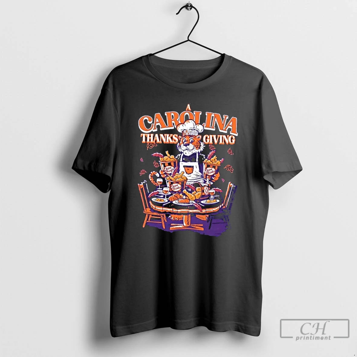 Premium Clemson Tiger Fried Chicken A Carolina Thanksgiving T-Shirts, Hoodie, Sweatshirt | TeeBloomCo.com