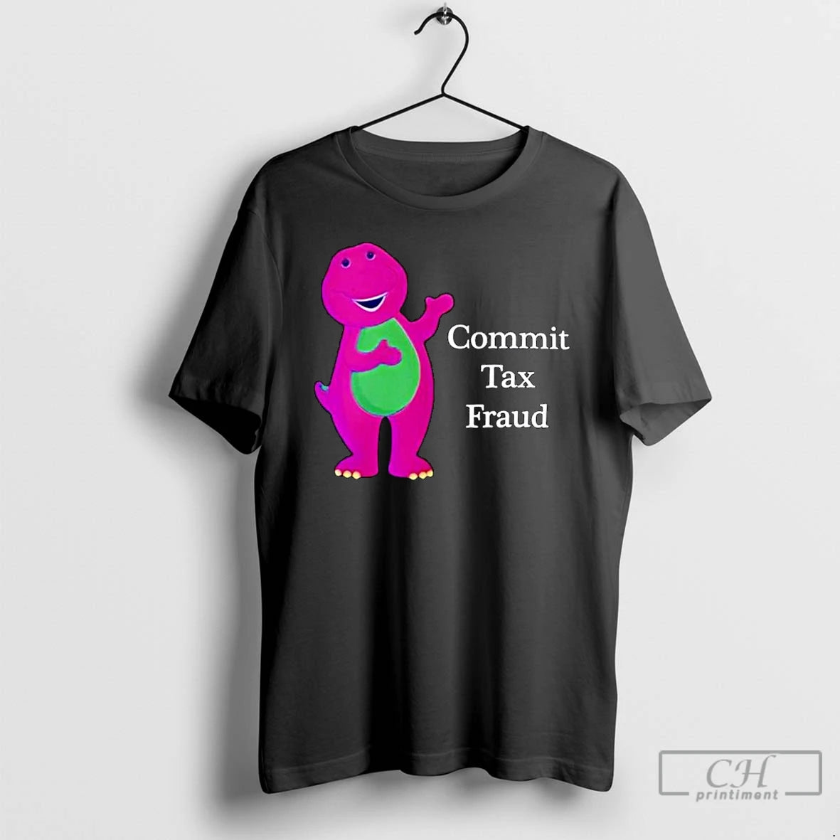 Premium Commit Tax Fraud Barney Ornaments T-Shirts, Hoodie, Sweatshirt | TeeBloomCo.com