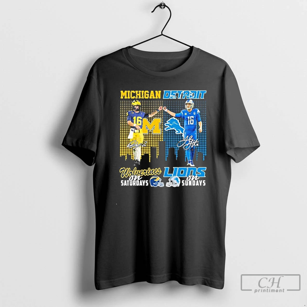 Premium Davis Warren Michigan On Saturdays And Goff Lions On Sundays T-Shirts, Hoodie, Sweatshirt | TeeBloomCo.com