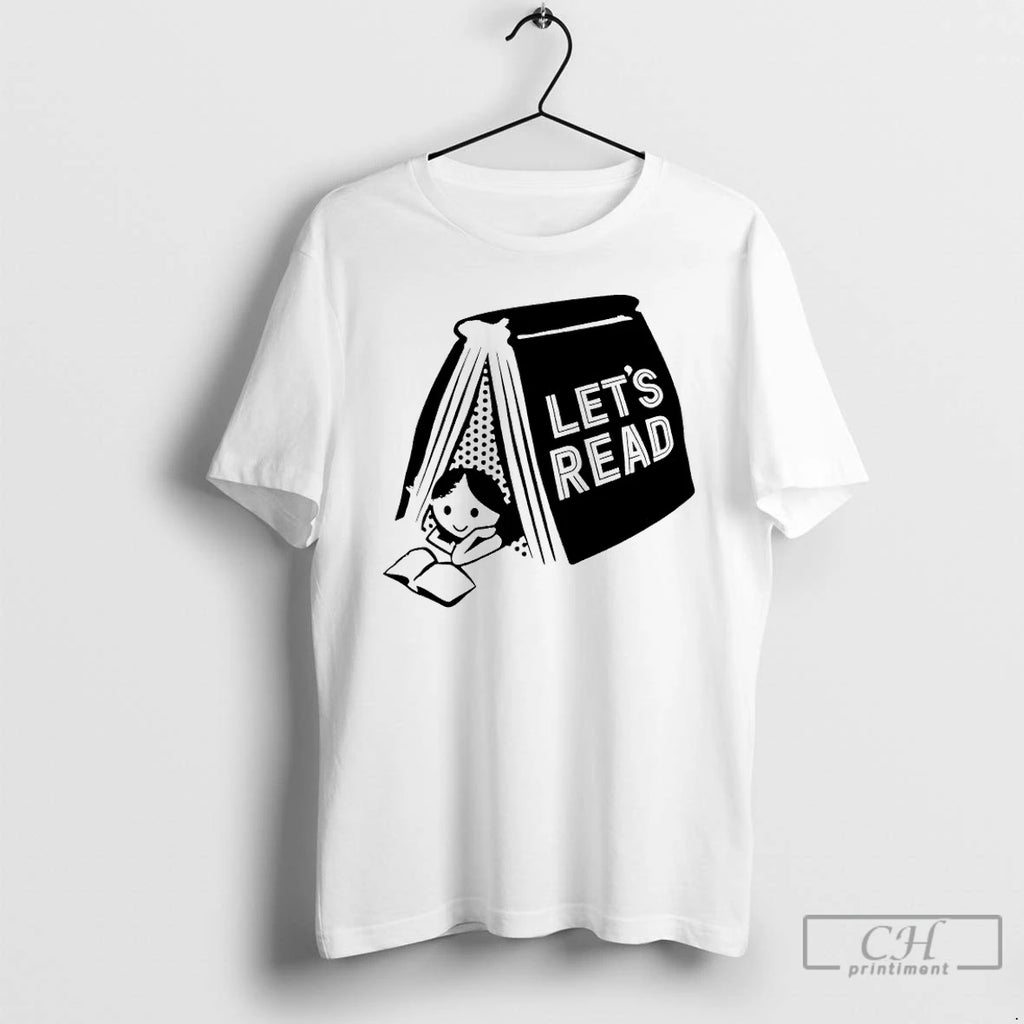 Premium Derek Luh Wearing Lets Read T Shirts