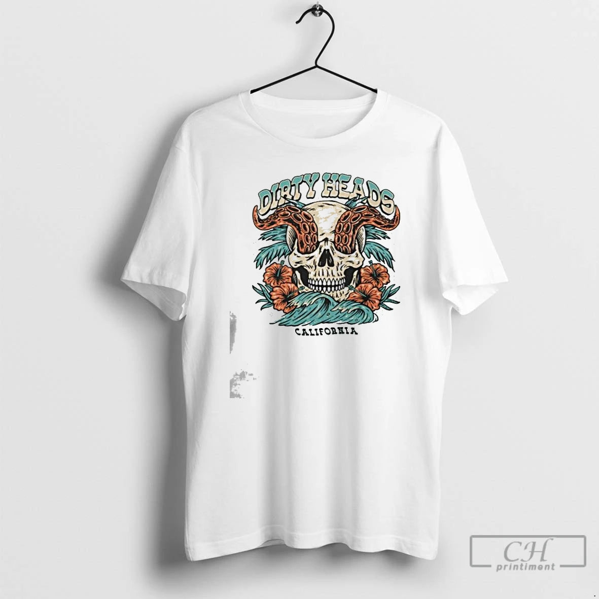 Premium Dirty Heads California Skull Wave T-Shirts, Hoodie, Sweatshirt | TeeBloomCo.com