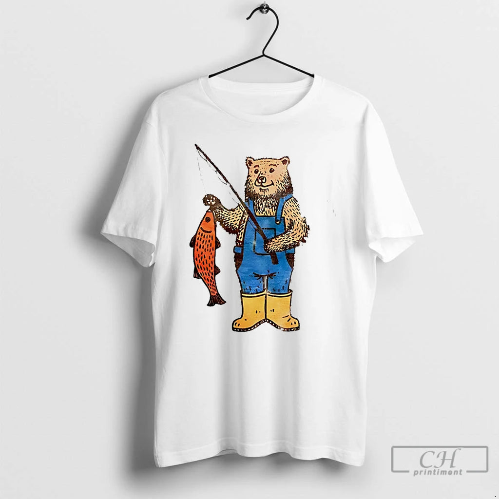 Premium Fishing Bear Graphic Vintage Nature Lover T-Shirts, Hoodie, Sweatshirt | TeeBloomCo.com