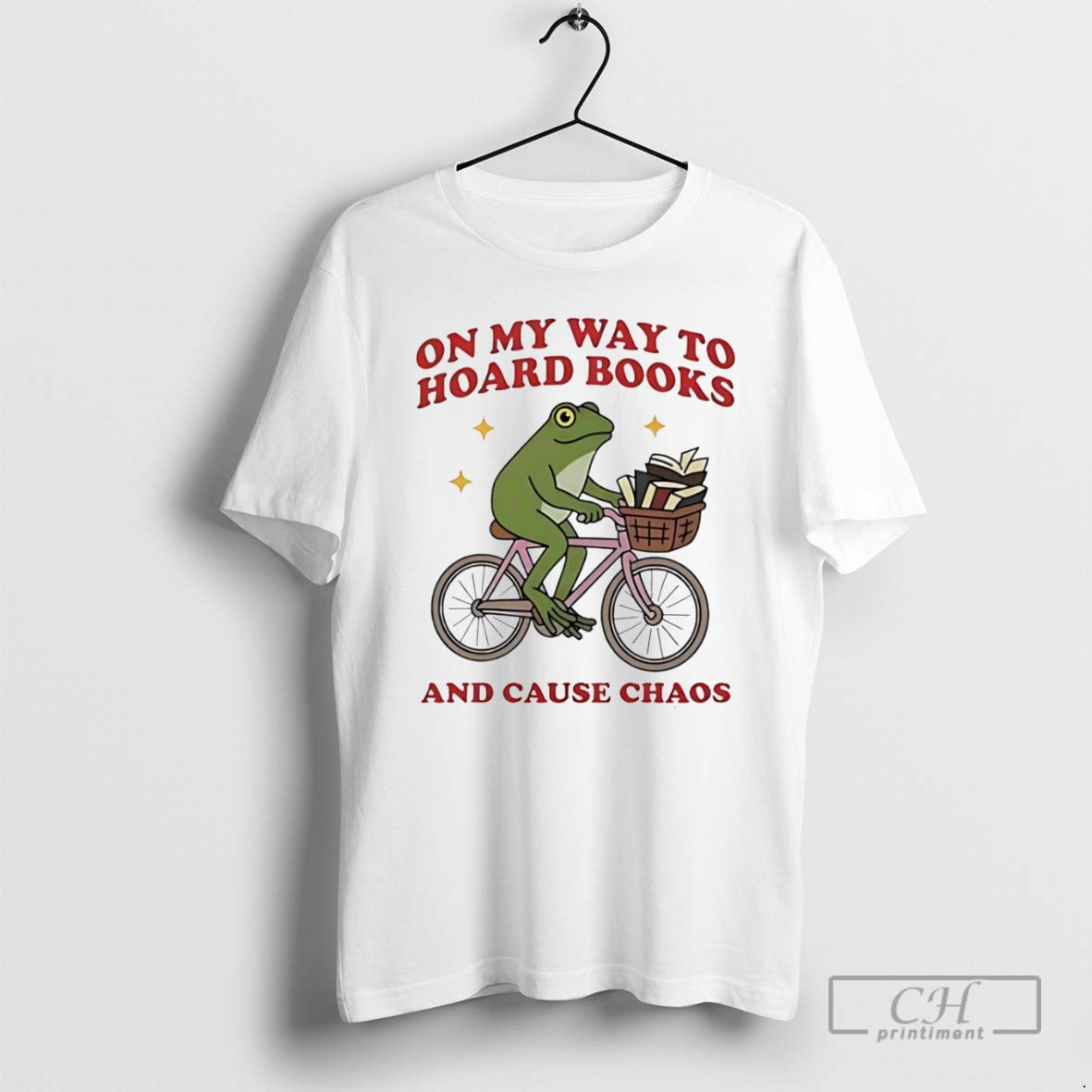 Premium Frog Riding Bicycle On Way To Hoard Books And Cause Chaos Shirt Sweater Hoodie, Sweatshirt | TeeBloomCo.com