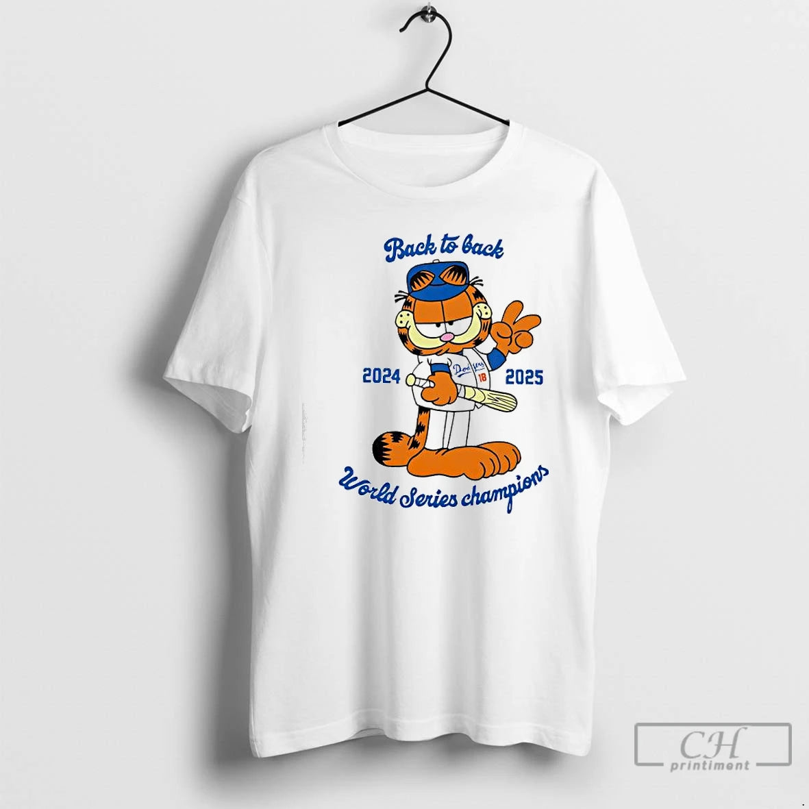 Premium Garf La Dodgersback To Back 2024 2025 World Series Champions T-Shirts, Hoodie, Sweatshirt | TeeBloomCo.com