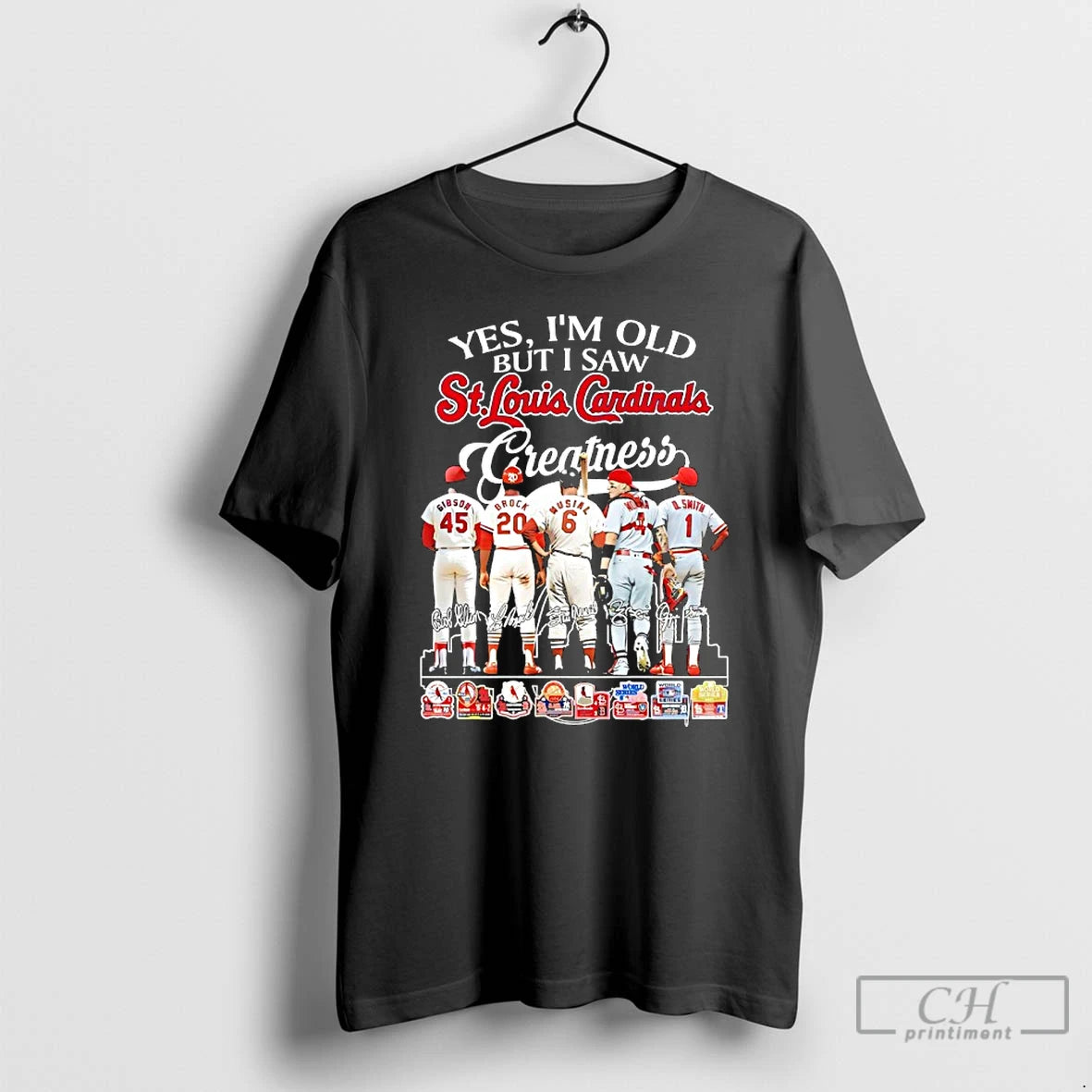 Premium Gibson And Legends Yes Im Old But I Saw St Louis Cardinals Greatness Skyline T-Shirts, Hoodie, Sweatshirt