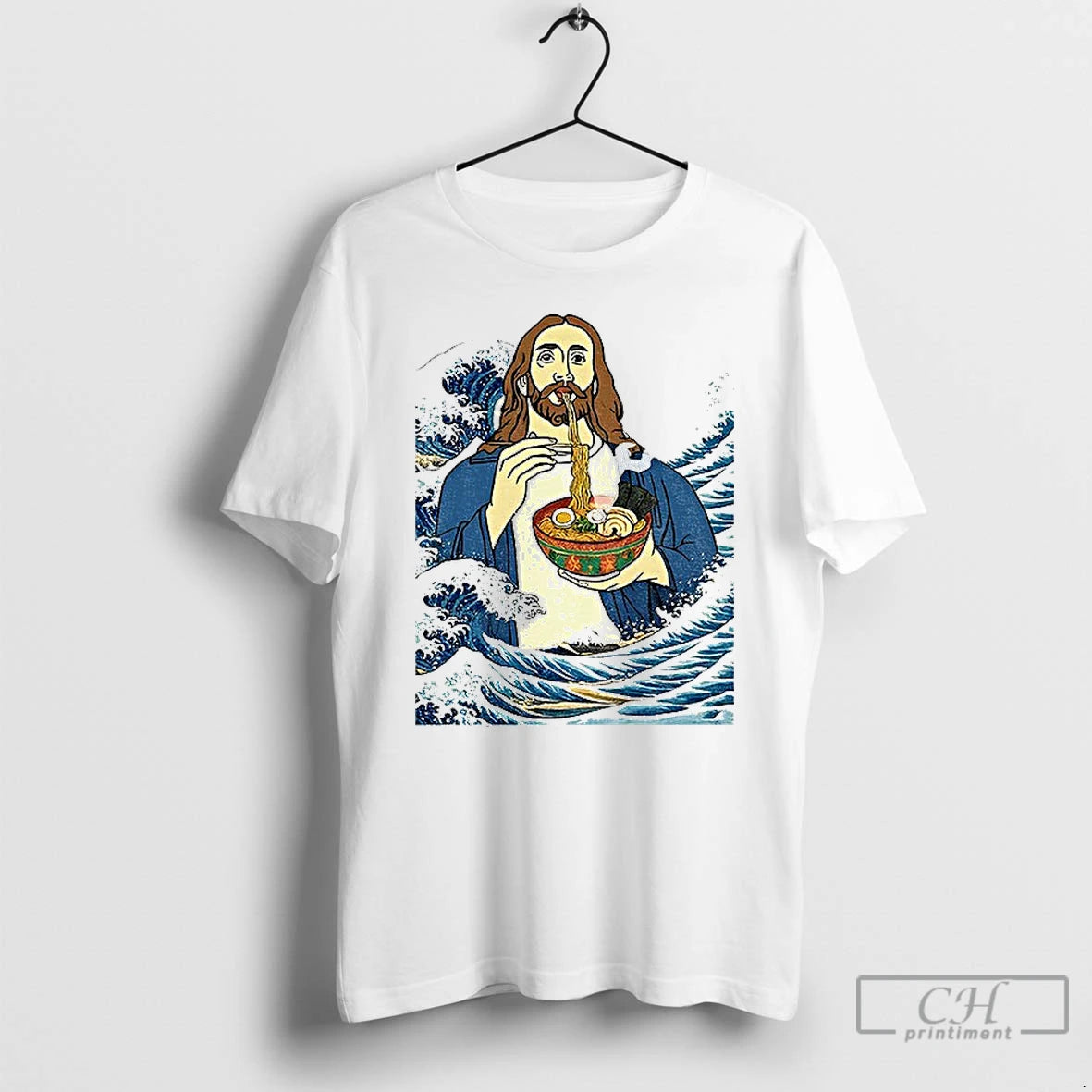 Premium God Eats Ramen Jesus Meme T-Shirts, Hoodie, Sweatshirt | TeeBloomCo.com