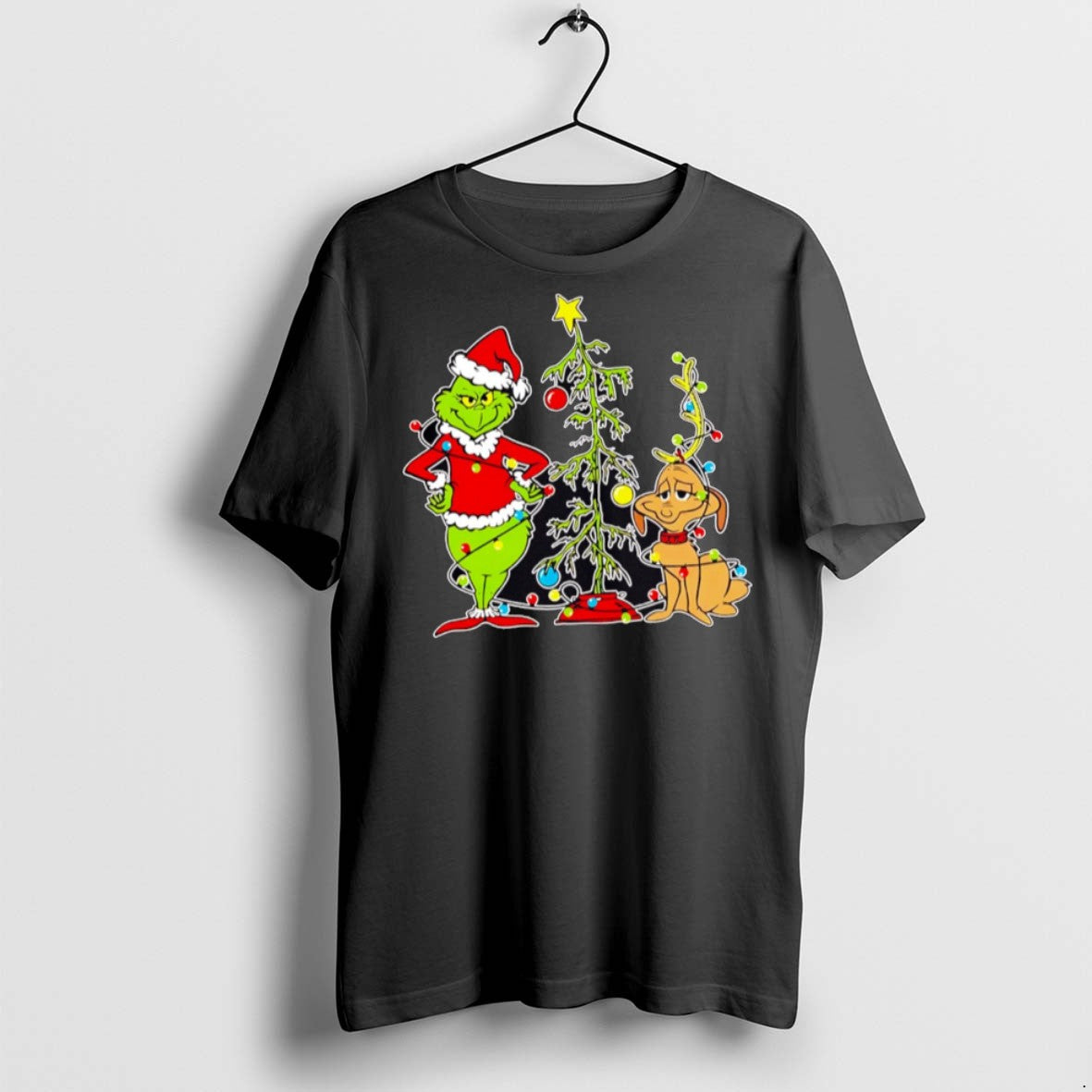 Premium Grinch Dog Max Light Christmas 2025 T Shirts
