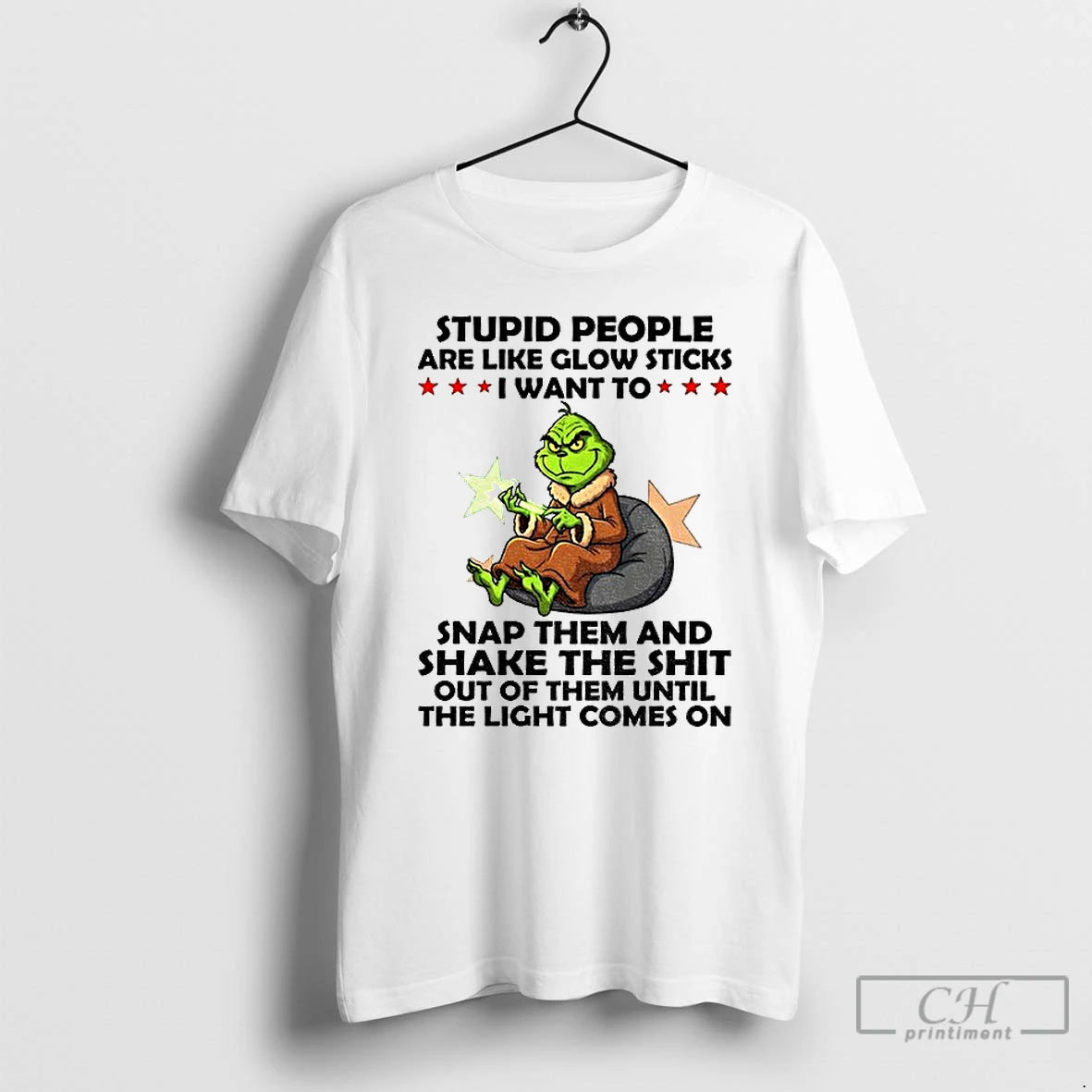 Premium Grinch Stupid People Are Like Glow Sticks 1 Want To Snap Them And Shake T-Shirts, Hoodie, Sweatshirt | TeeBloomCo.com