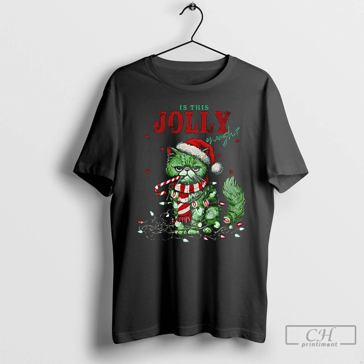 Premium Grumpy Cat Is This Jolly Enough Merry Christmas T-Shirts, Hoodie, Sweatshirt | TeeBloomCo.com
