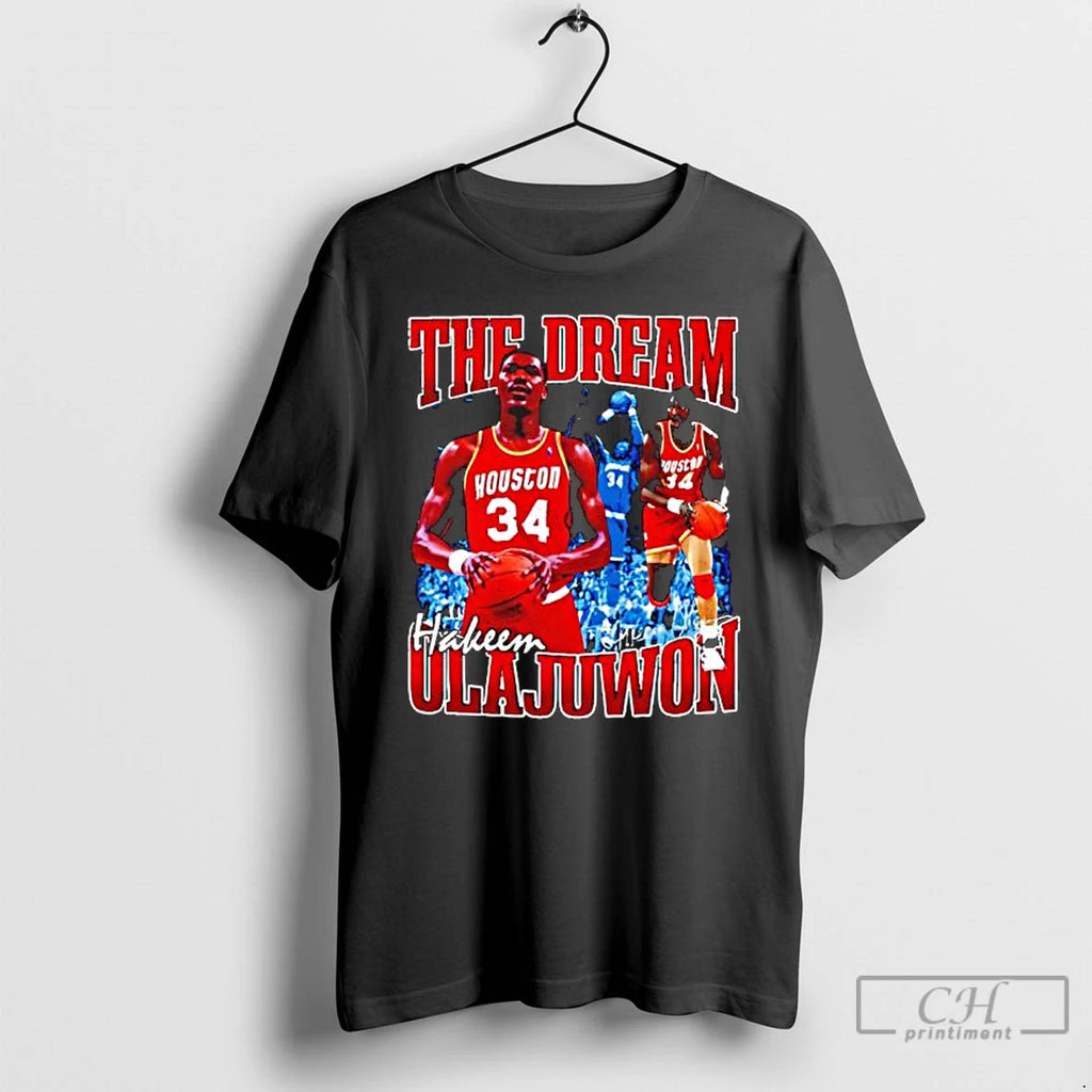 Premium Hakeem Olajuwon The Dream Basketball Legend Signature Vintage T-Shirts, Hoodie, Sweatshirt | TeeBloomCo.com