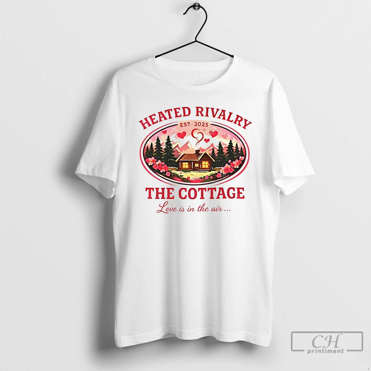 Premium Heated Rivalry Valentines Day The Cottage Love Is In The Air T Shirts Sweater Hoodie, Sweatshirt | TeeBloomCo.com