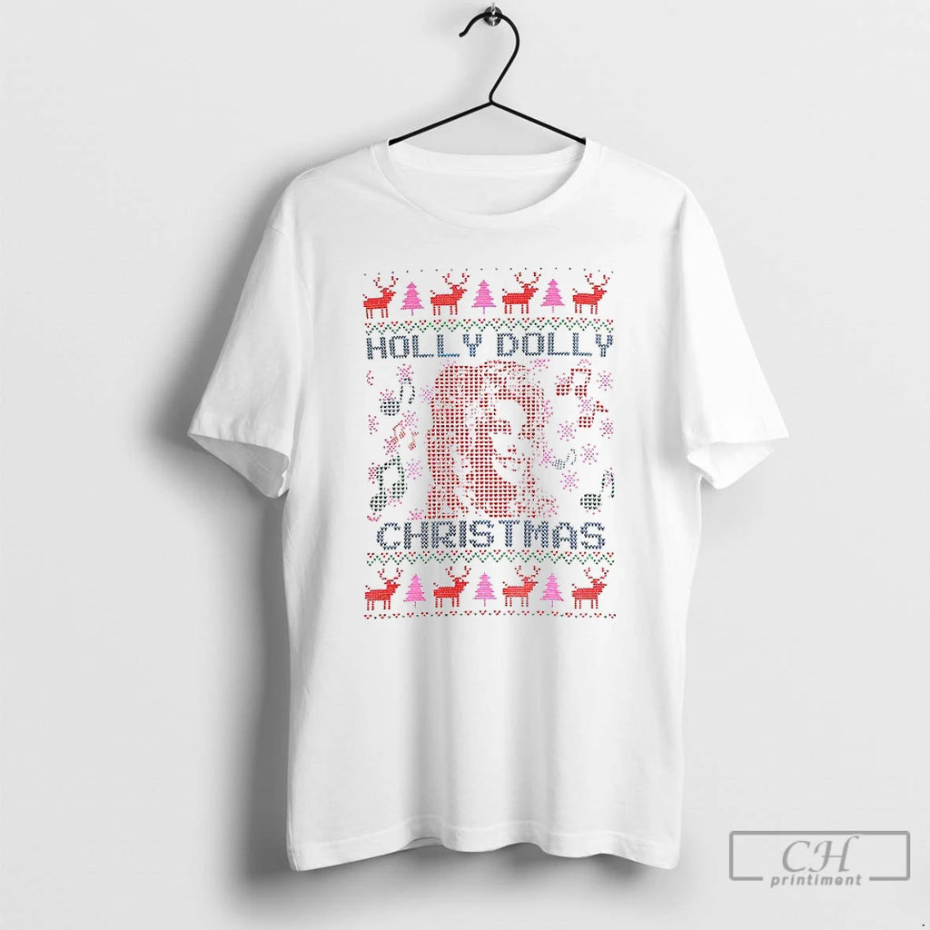 Premium Holly Dolly Christmas Merry Xmas T-Shirts, Hoodie, Sweatshirt | TeeBloomCo.com