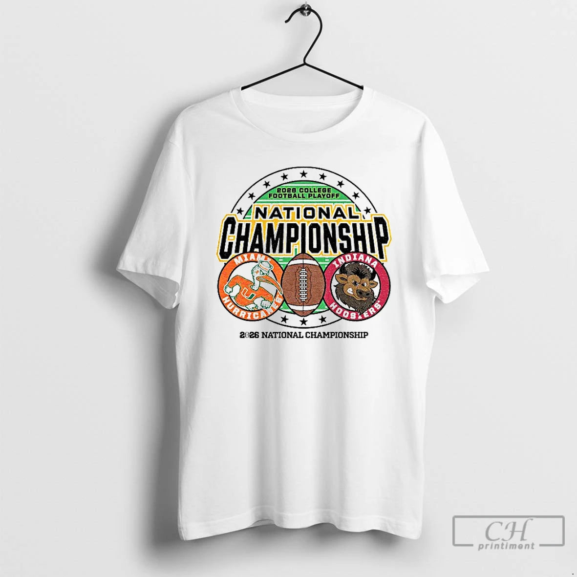 Premium Indiana Vs Miami 2026 Cfp National Championship Game Jan 19th T-Shirts, Hoodie, Sweatshirt | TeeBloomCo.com