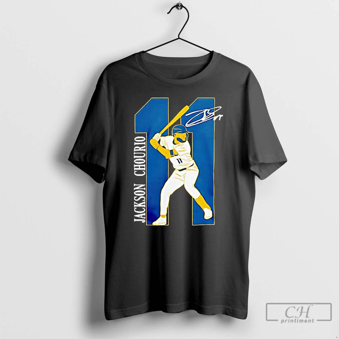 Premium Jackson Chourio Milwaukee Brewers Baseball Signature T Shirts