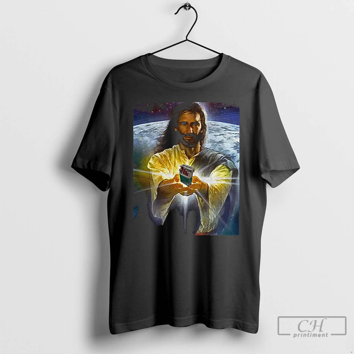 Premium Jesus Holding Cigarettes Funny Meme T-Shirts, Hoodie, Sweatshirt | TeeBloomCo.com