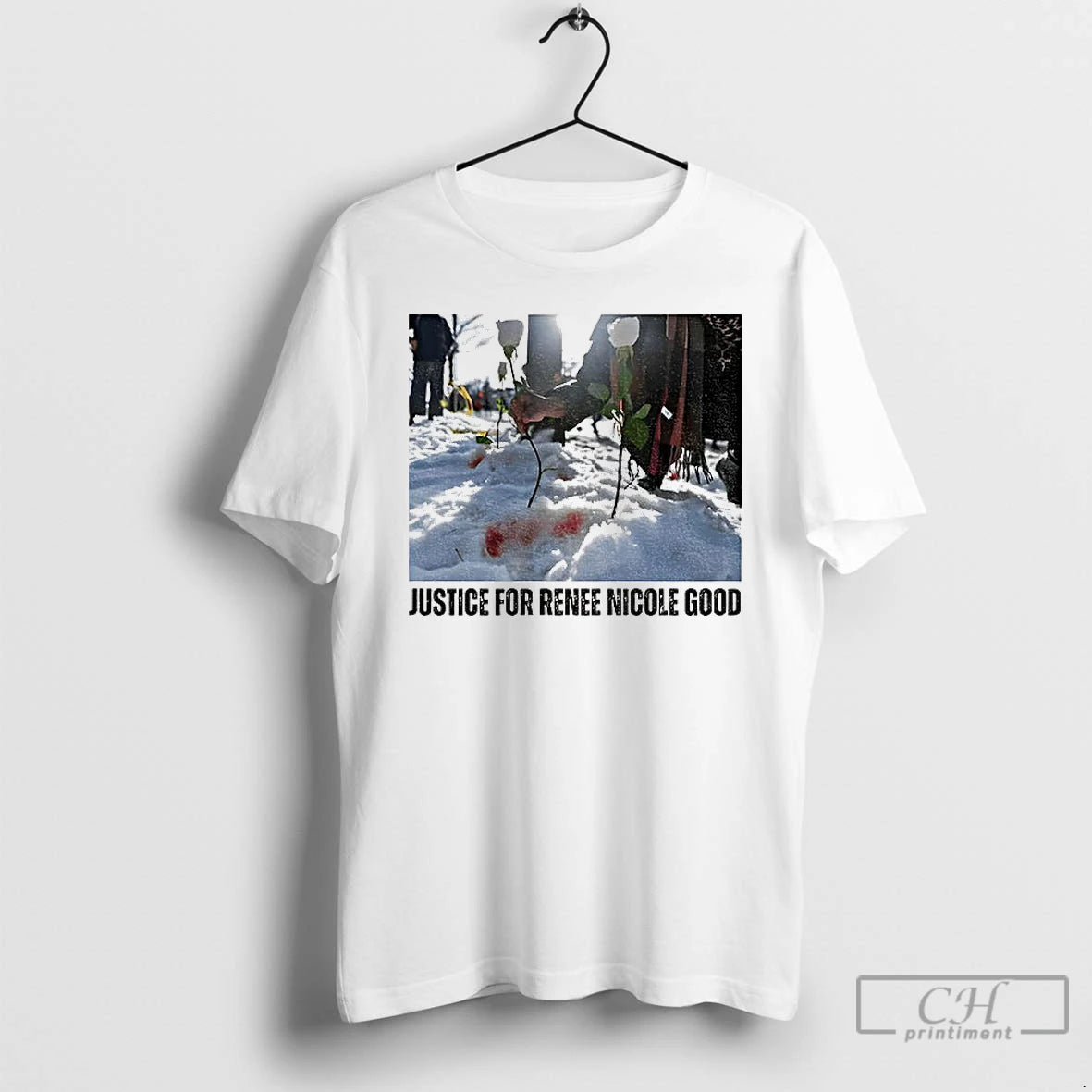 Premium Justice For Renee Nicole Good Minneapolis Protest Snowday Political T-Shirts, Hoodie, Sweatshirt | TeeBloomCo.com