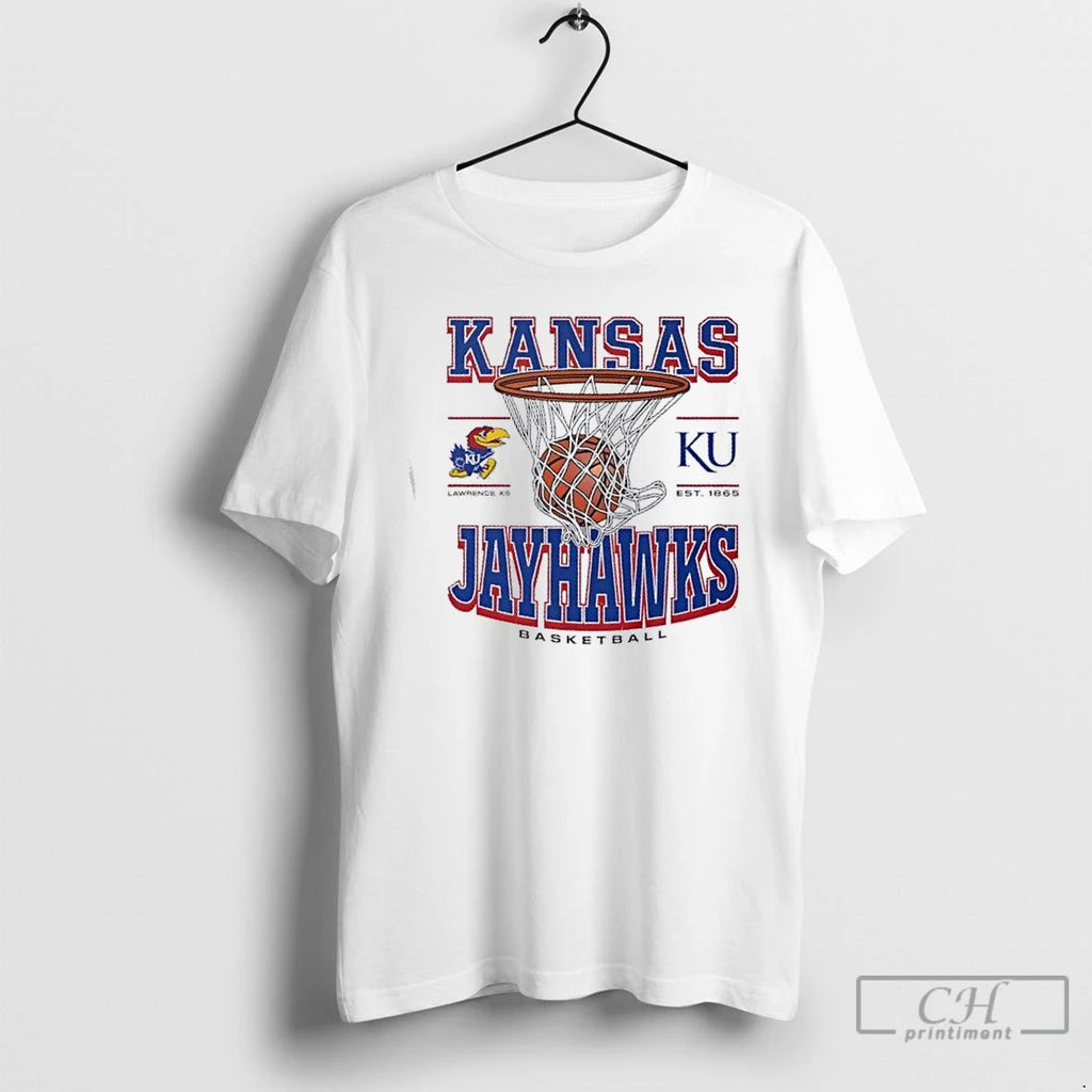 Premium Kansas Jayhawks Basketball Game Time Lawrence Ks Est 1865 T-Shirts, Hoodie, Sweatshirt | TeeBloomCo.com